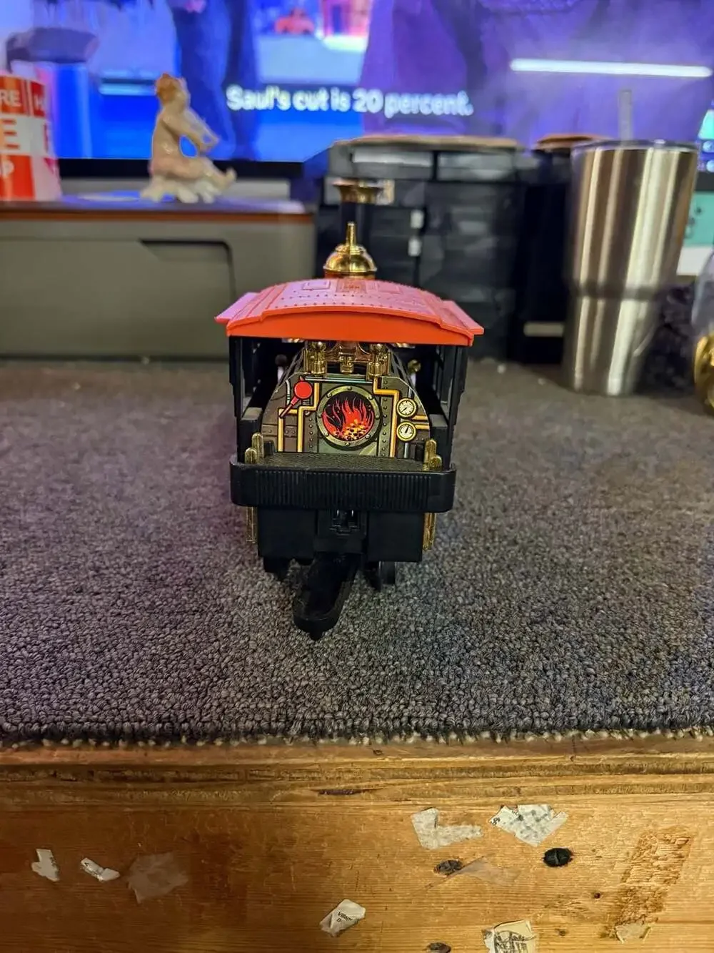 Vintage 1986 New Bright Denver Express Steam Locomotive Train Engine